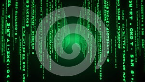 Endless Falling Digital Rain from the Computer Matrix