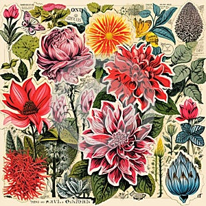 Floral Fantasia: Blooming Collectible Stamps photo