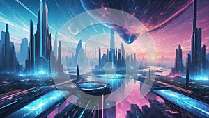 journey into the future: where blockchain and ai blend for DeFi dreams. generative ai photo
