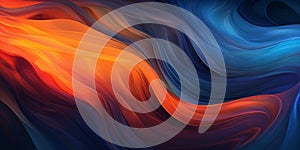 Swirling Color Waves: A Captivating Wallpaper Design, Generative AI photo