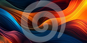 Swirling Color Waves: A Captivating Wallpaper Design, Generative AI photo