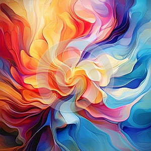 Bold and Captivating Digital Abstract Art with Mesmerizing Color Gradients