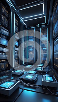 QuantumQuotient's Data Cosmos: A 3D Revelation. AI generate