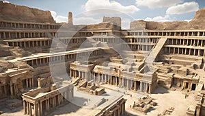 Immerse yourself in the rich history of an archaeological site brought to life through  ai art