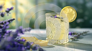 Immerse yourself in a sensory experience with this unique drink a clic lemonade with a fiery twist of lavender