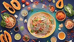 Papaya Salad Fiesta: Zesty Thai Delight