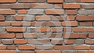 Vintage Brickwork Seamless Texture Background. AI Generation