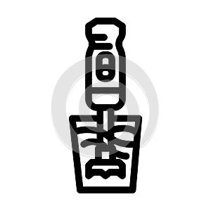 immersion blender restaurant equipment line icon vector illustration