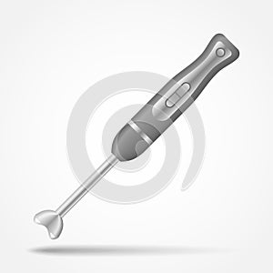 Immersion hand blender on white background