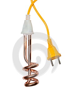 Immersion water heater isolated