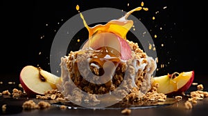 Immersive Apple Crisp Image Inspired By Olivier Ledroit, Miki Asai, And Herve Guibert photo