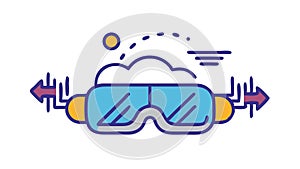 Immersive Brain-Tech: Enhanced Reality Cognitive Interface, vector design Generative AI