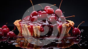 Immersive Cherry Pie Artwork Inspired By Olivier Ledroit, Miki Asai, And Herve Guibert