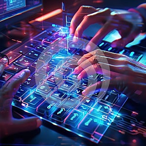 Immersive coding experience with augmented reality keyboard interface interaction