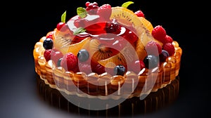 Immersive Fruit Tart Art Inspired By Olivier Ledroit, Miki Asai, And Herve Guibert