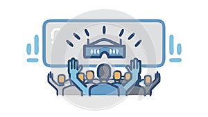 Immersive Gaming with Virtual Reality Headset, vector design Generative AI