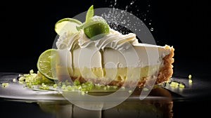 Immersive Key Lime Pie Image Inspired By Olivier Ledroit, Miki Asai, And Herve Guibert