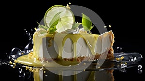 Immersive Key Lime Pie Image Inspired By Olivier Ledroit, Miki Asai, And Herve Guibert photo