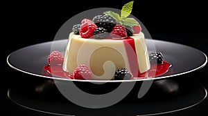 Immersive Panna Cotta Image Inspired By Olivier Ledroit, Miki Asai, And Herve Guibert