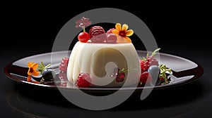 Immersive Panna Cotta Image Inspired By Olivier Ledroit, Miki Asai, And Herve Guibert photo