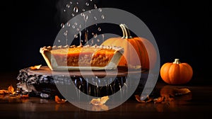 Immersive Pumpkin Pie Artwork Inspired By Olivier Ledroit, Miki Asai, And Herve Guibert photo