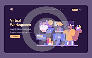 Immersive Reality. Flat Vector Illustration