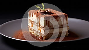 Immersive Tiramisu: A Decadent Dessert With Complex Layers And Rich Textures