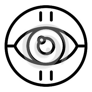 Immersive visual experience icon outline vector. Virtual world visor