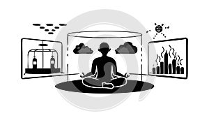 Immersive VR Headset Digital Metaverse Interaction Vector, vector design Generative AI