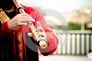 Immigrant playing music