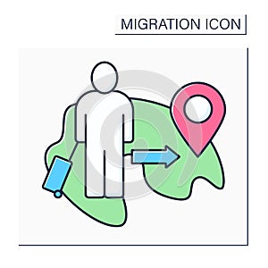 Immigration color icon