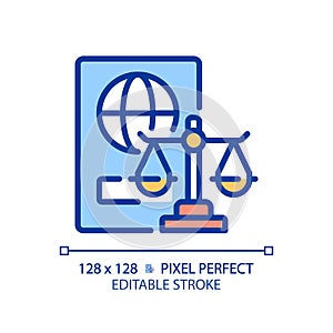 Immigration law pixel perfect RGB color icon