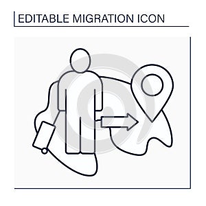 Immigration line icon