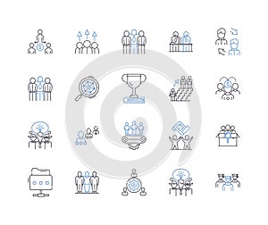 Immigration reform line icons collection. Citizenship, Borders, Deportation, Undocumented, Refugees, Asylum, Green card