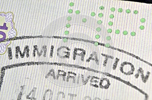 Immigration stamp