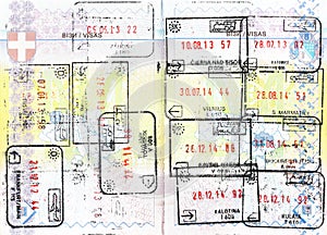 Immigration stamps of Schengen countries