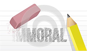 Immoral to moral illustration design