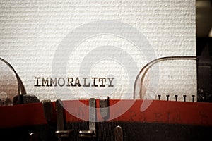 Immorality concept view