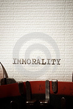 Immorality concept view