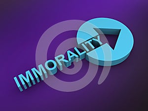 immorality word on purple