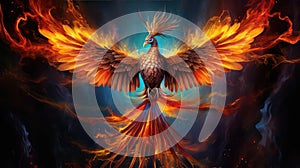 immortal phoenix bird fire photo