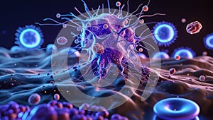 Immune Cell Interaction - Microscopic Vascular View