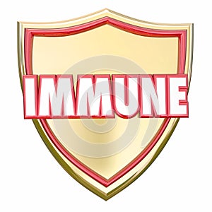 Immune Gold Shield Safe Protection Virus Disease Risk Immunity