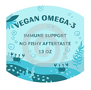 Immune support no fishy aftertaste, vegan omega