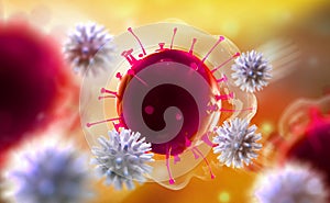 Immune system fights viral infections in body photo