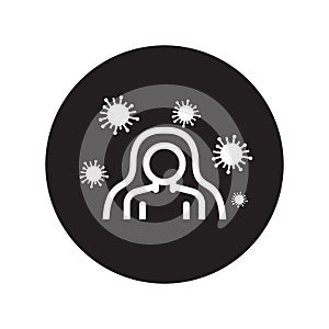 Immune system line icon, vector illustration