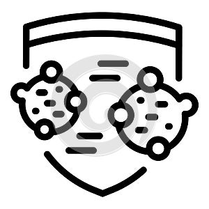Immune from virus icon, outline style