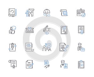 Immunities line icons collection. Protection, Resistance, Shield, Inoculation, Antitoxin, Defense, Barriers vector and photo