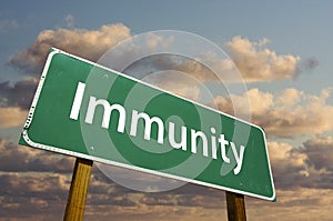 Immunity Green Road Sign photo