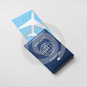 immunity passport and air tickets for travel